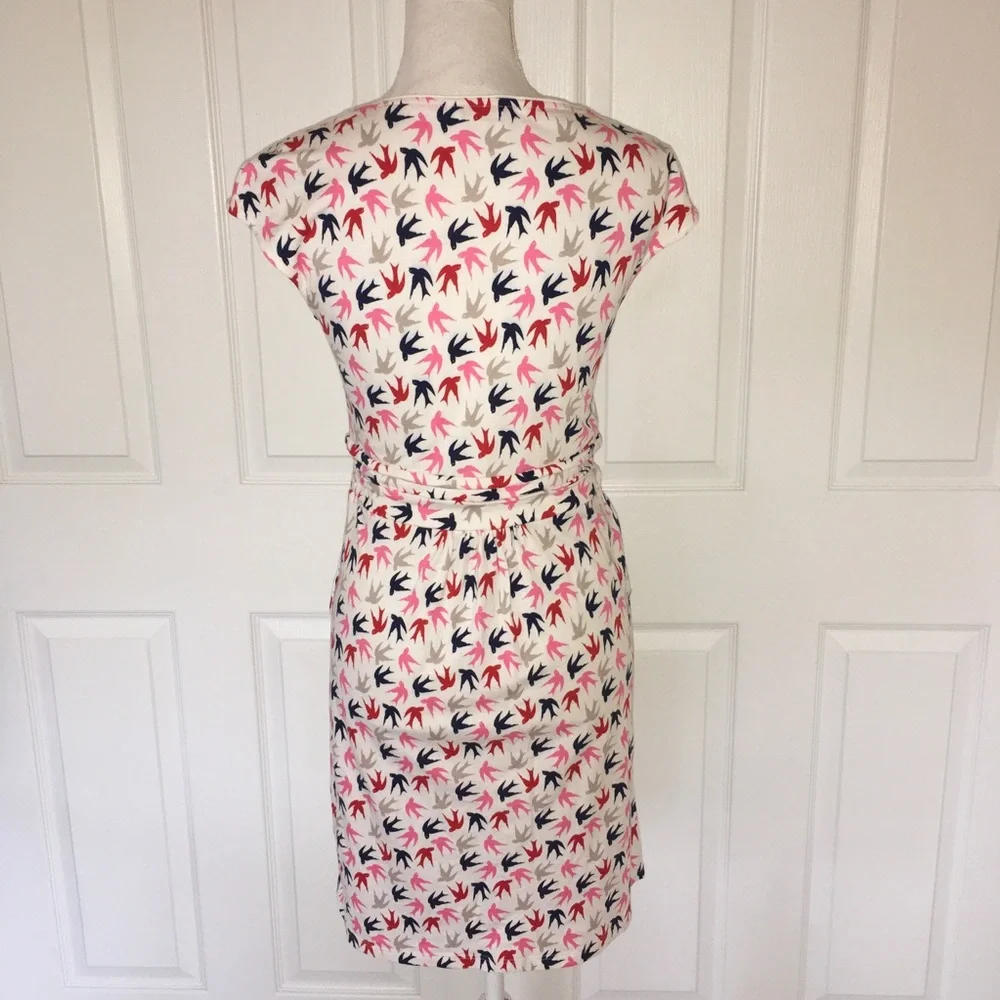 Boden bird print dress Sz 6 P_6